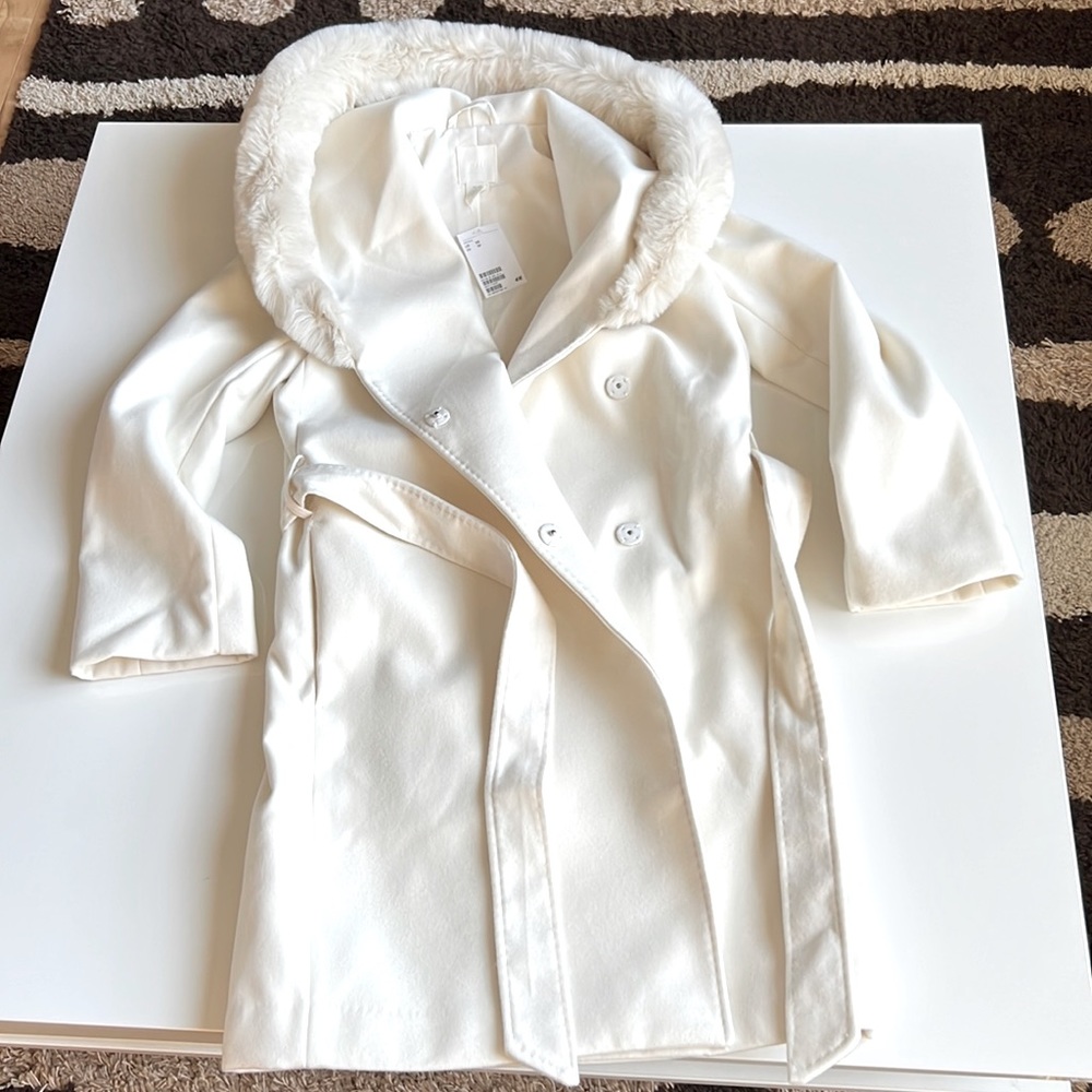 New Coat with Faux fur Hood